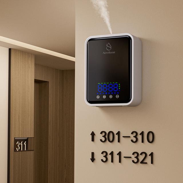 AeroScent Wifi 制御電気アロママシン水なしエッセンシャルオイルホテル壁掛けホームデスクトップアロママシン
